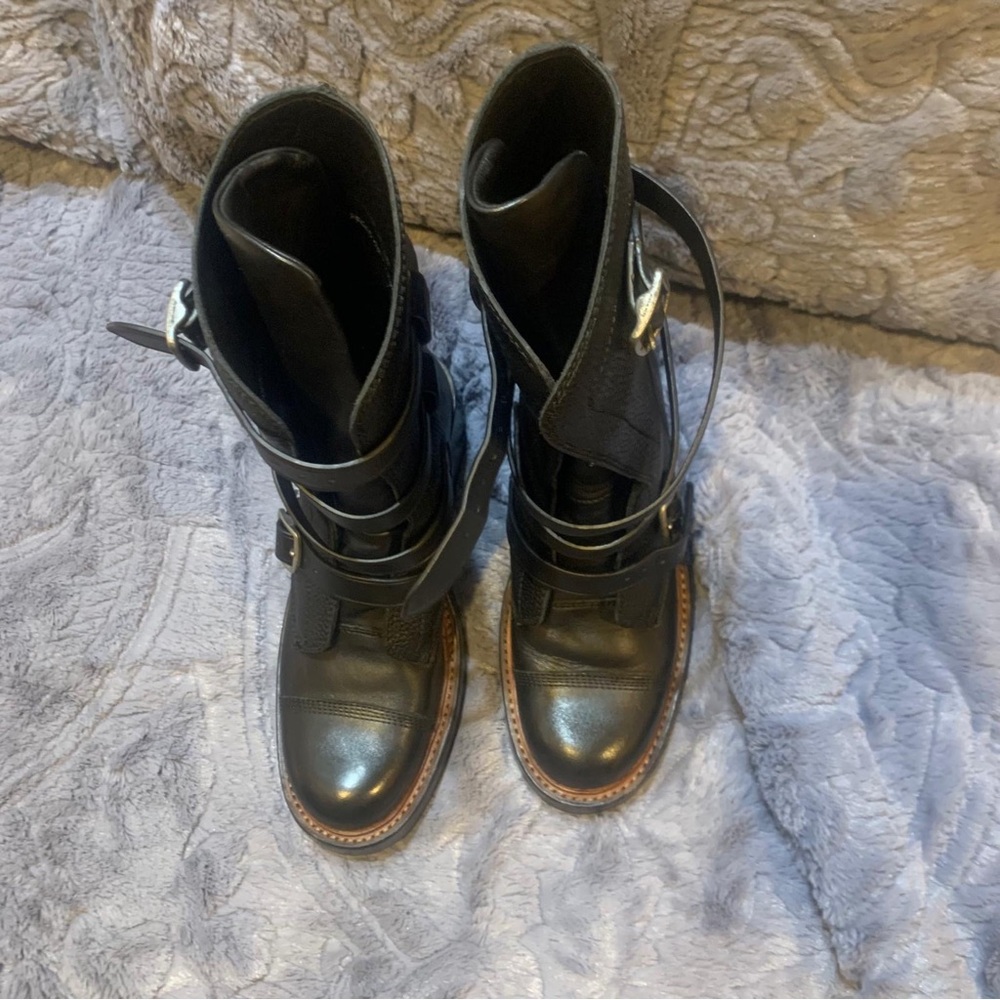 Coach Leather Moto Boots - Picture 5 of 8